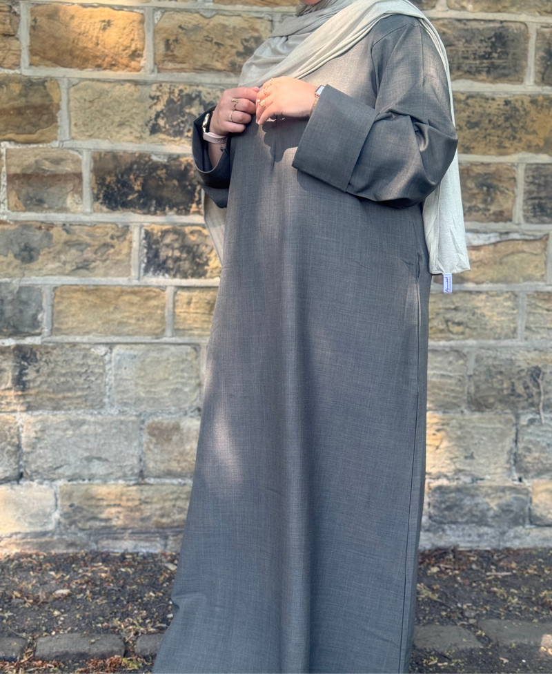 Smoky green Closed abaya