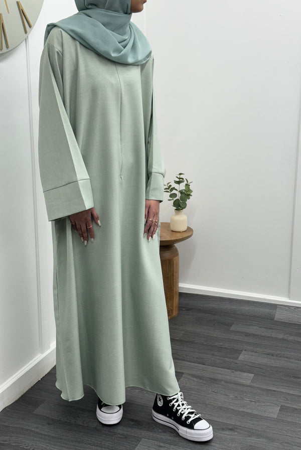 Zip abaya - Mint