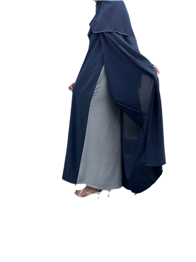 Navy Grey slip dress