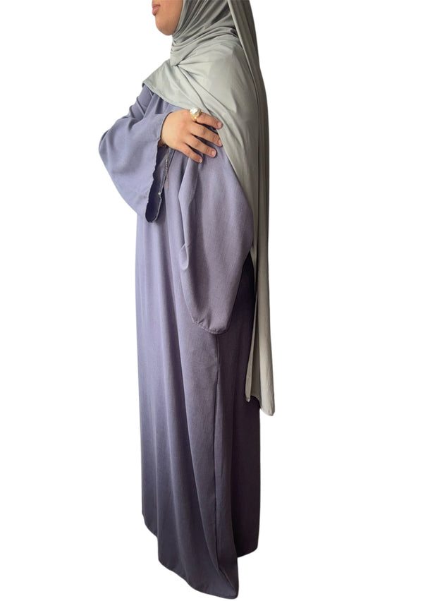 Cotton linen abaya - Lavender