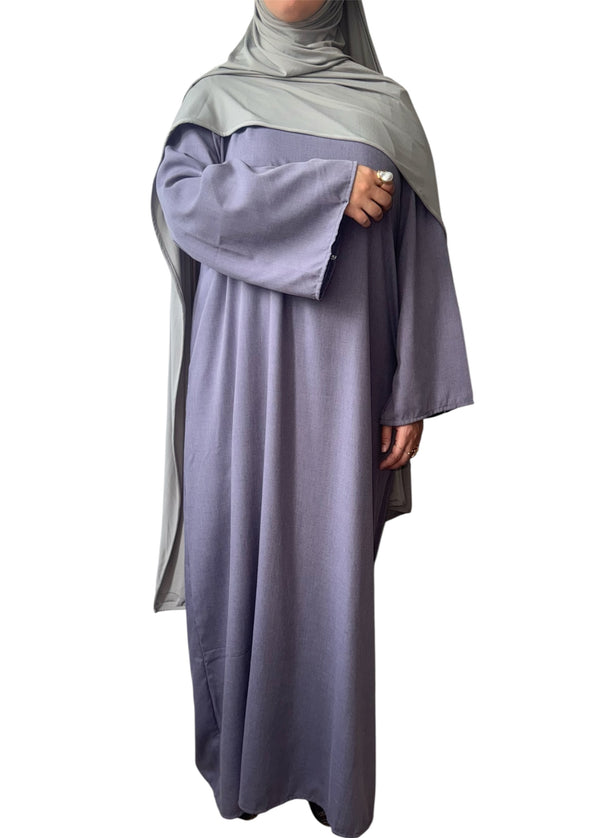 Cotton linen abaya - Lavender
