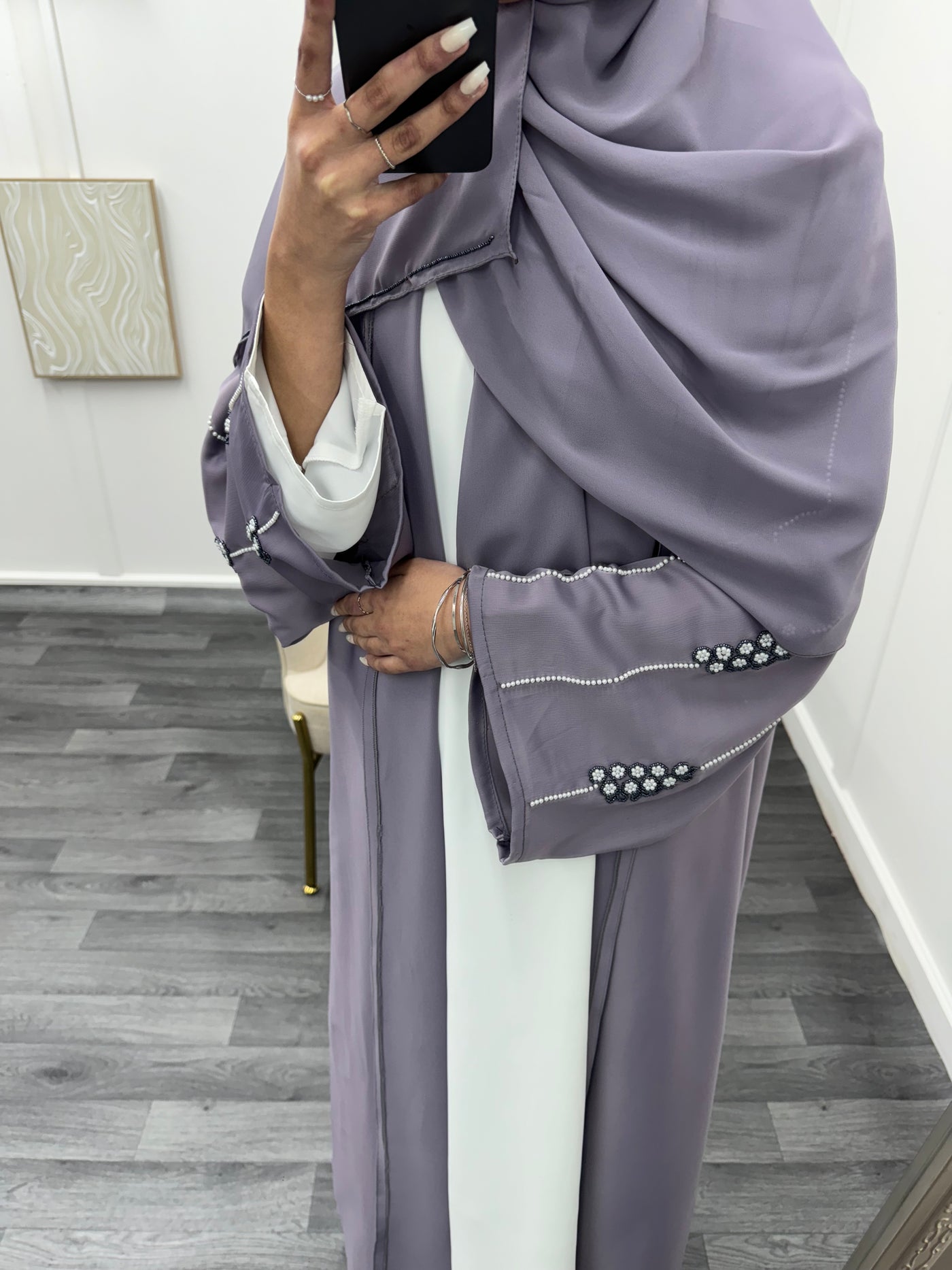 Juwariyah - Pearl abaya - 2pcs
