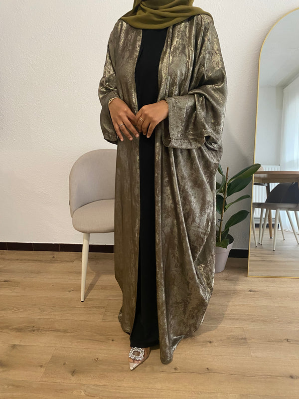 Luxe Khaleeji abaya - Olive