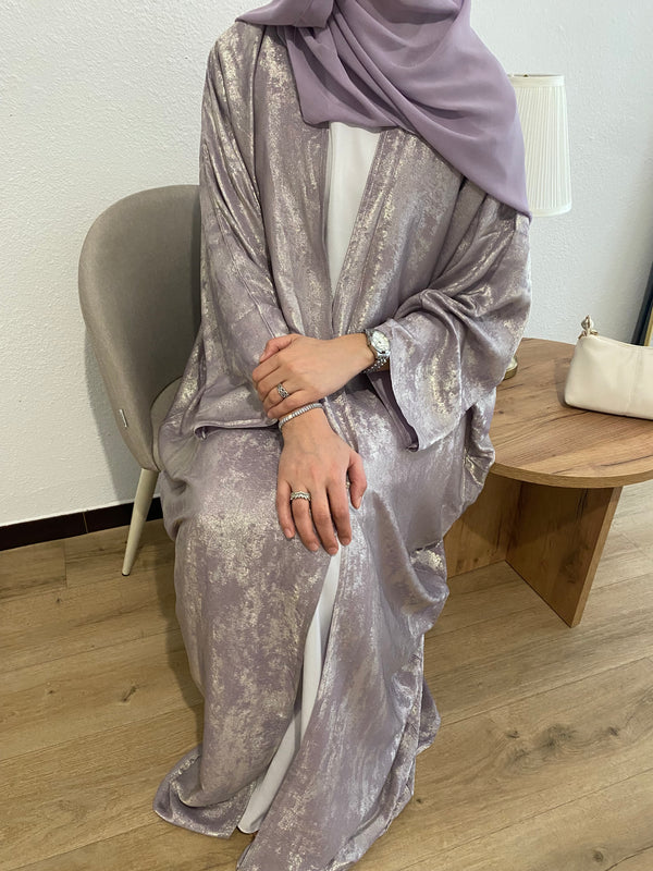 Luxe Khaleeji abaya - Lilac