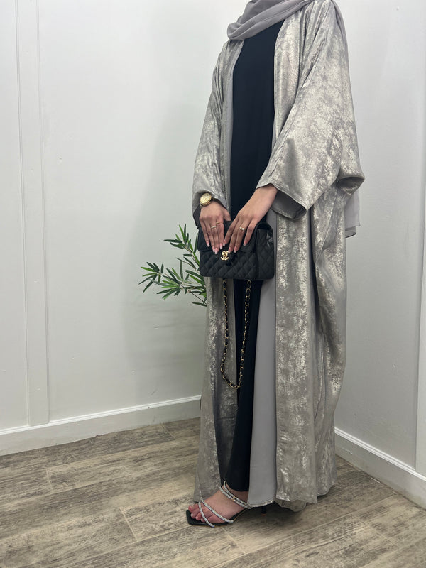 Luxe Khaleeji abaya - Grey