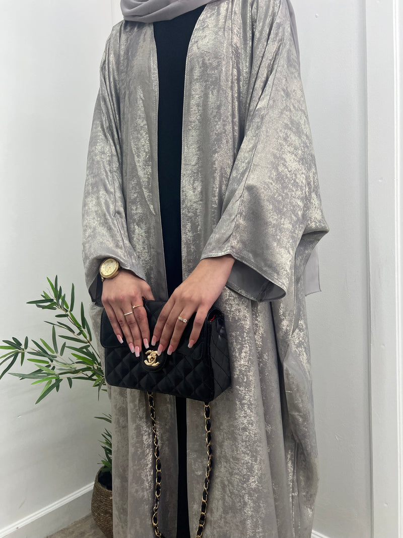 Luxe Khaleeji abaya - Grey