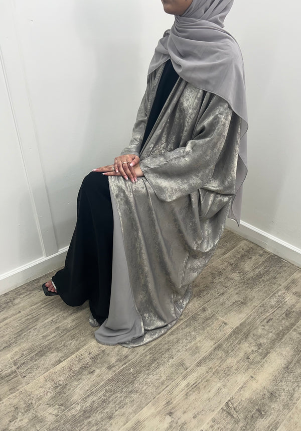 Luxe Khaleeji abaya - Grey