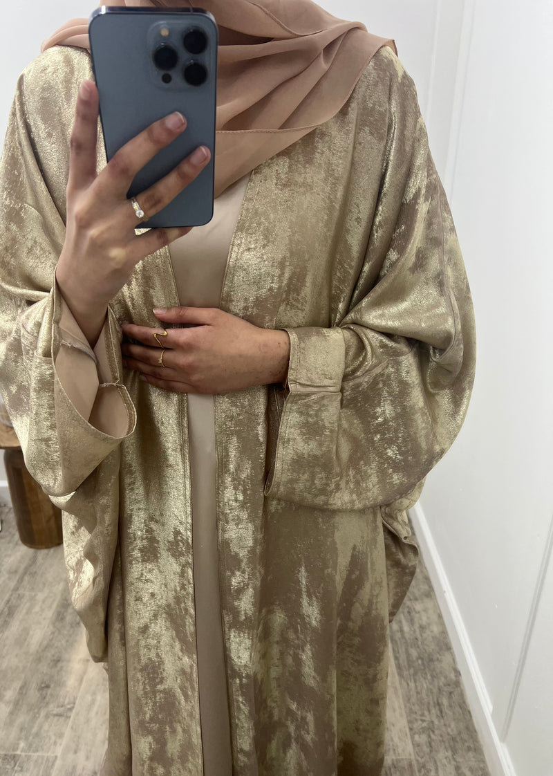 Luxe Khaleeji abaya - Beige Gold