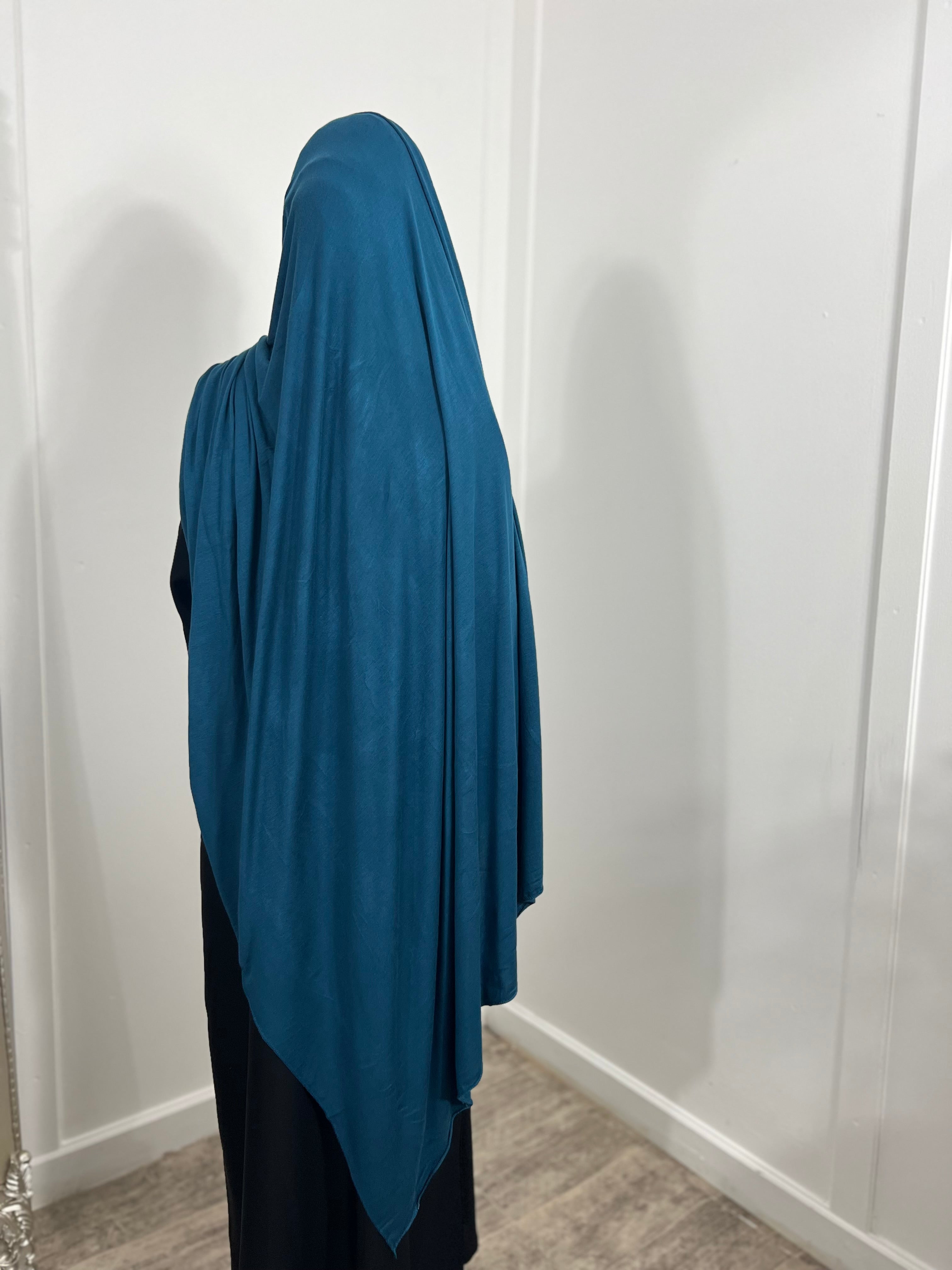 XL jersey Hijab - Teal