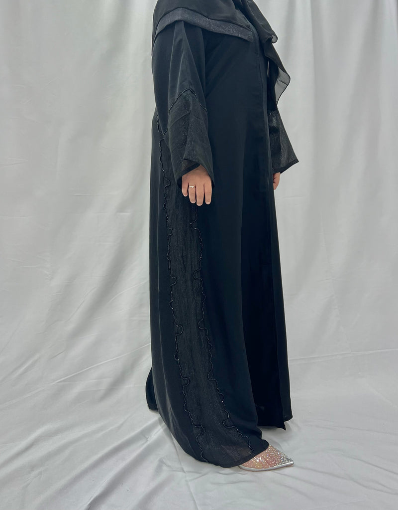 Elegance embellished Abaya- 2pcs