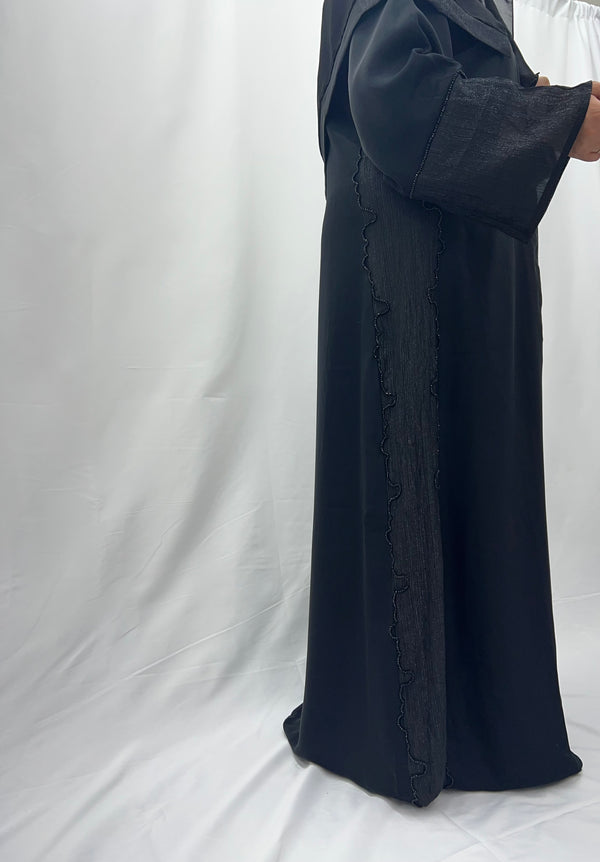 Elegance embellished Abaya- 2pcs