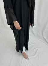Elegance embellished Abaya- 2pcs