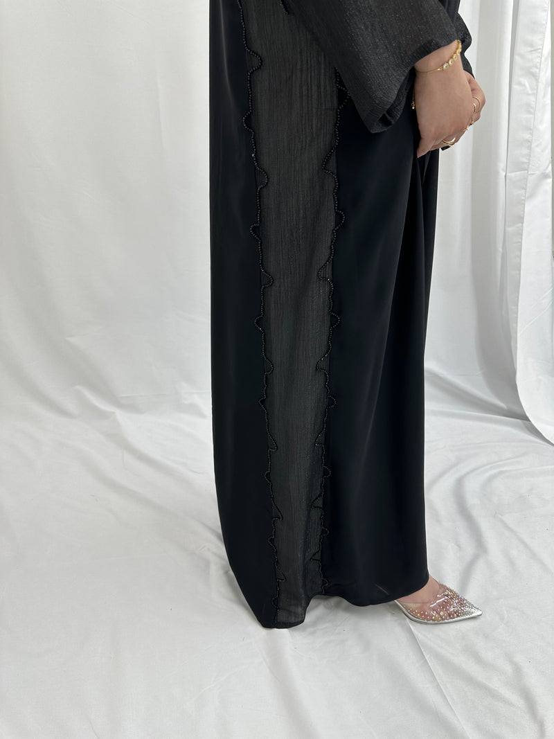Elegance embellished Abaya- 2pcs
