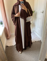 TRIPLE LAYERED ABAYA- Brown