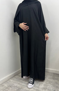 Black Linen Abaya