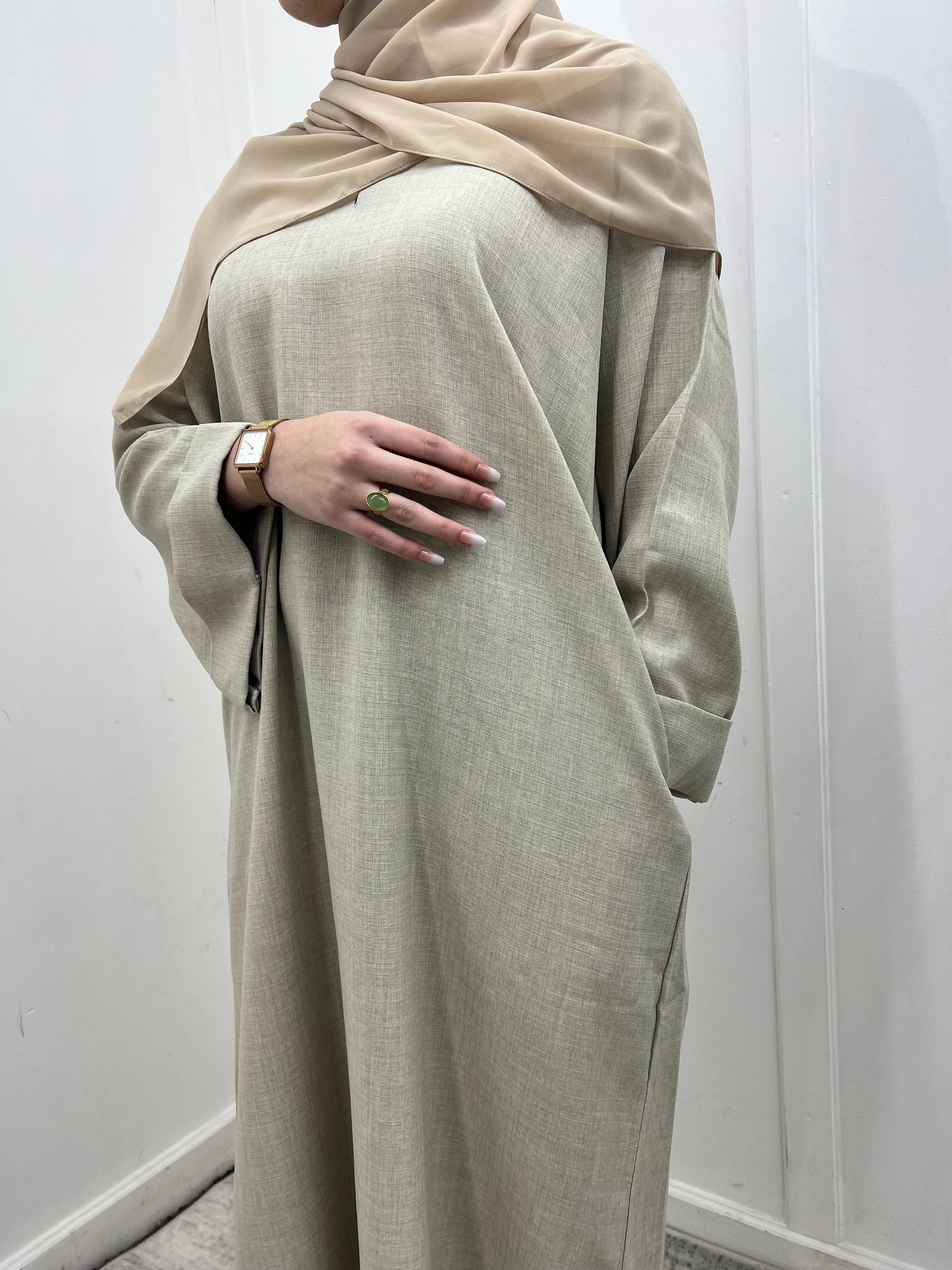 Yasmin Abaya- Creamy Sage