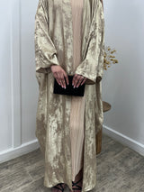 Luxe Khaleeji abaya - Beige Gold