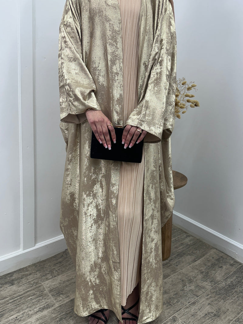 Luxe Khaleeji abaya - Beige Gold