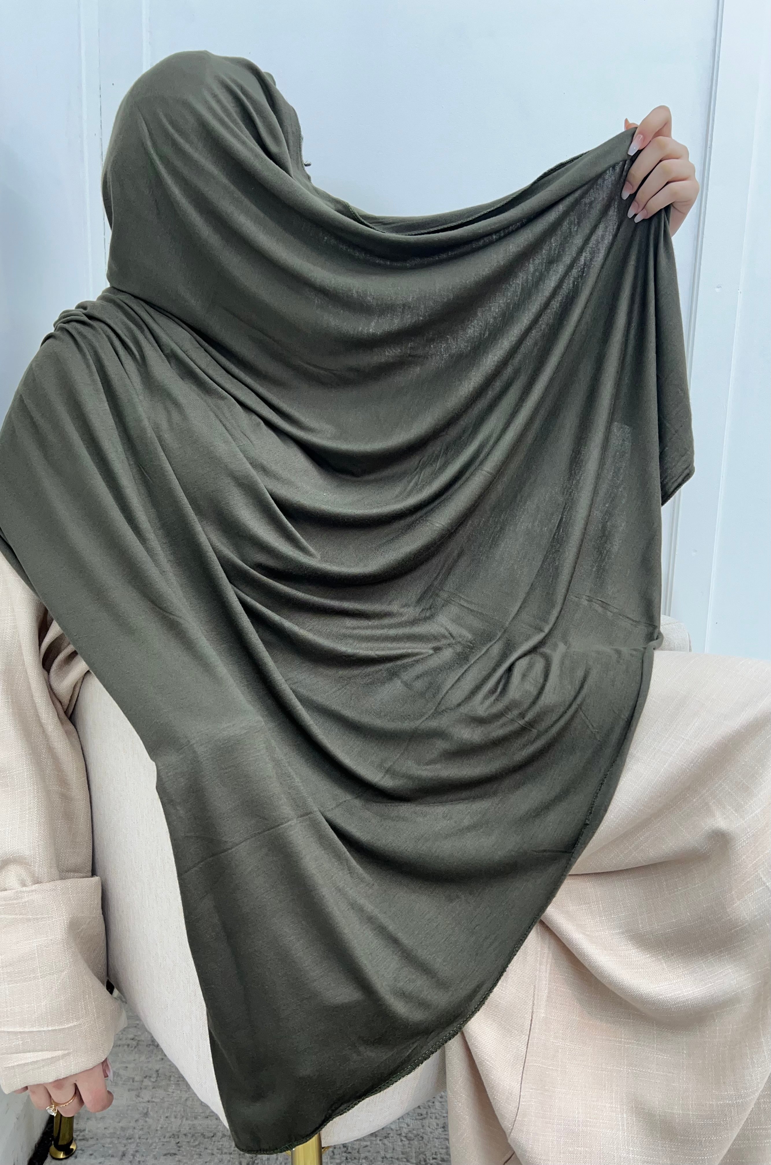 XL Jersey hijab - Khaki