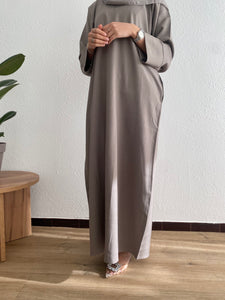 Grey taupe abaya - 2 pcs