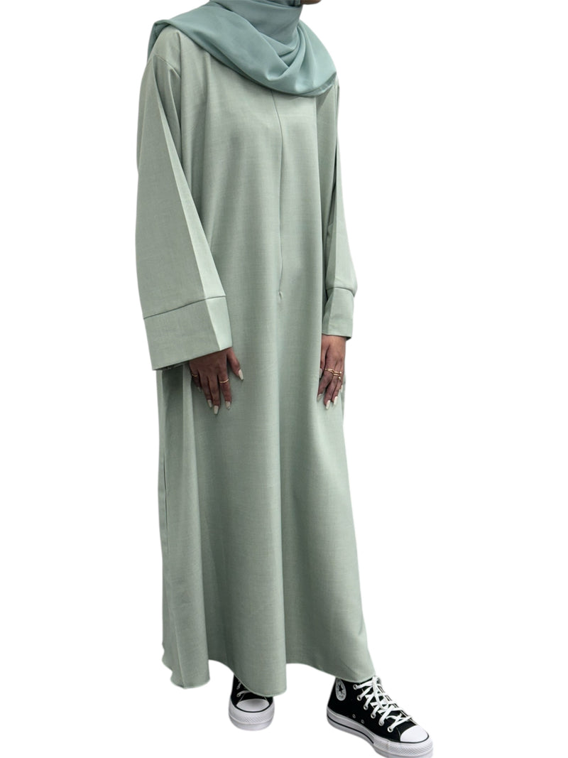 Zip abaya - Light Mint