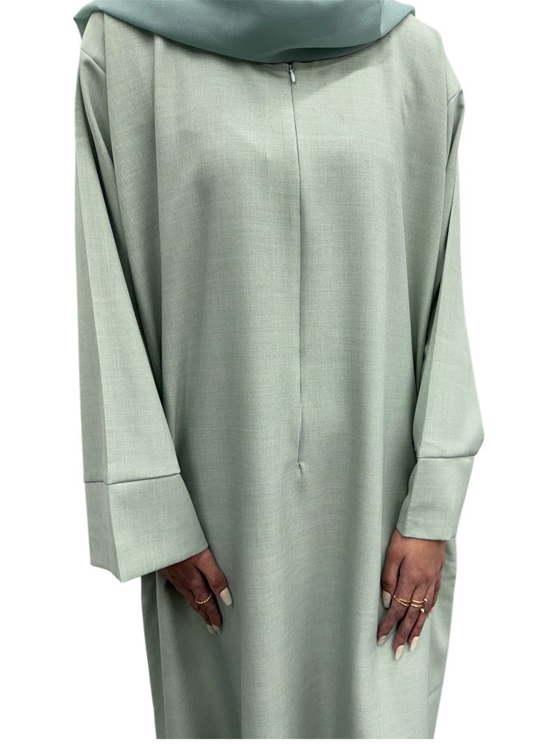 Zip abaya - Light Mint
